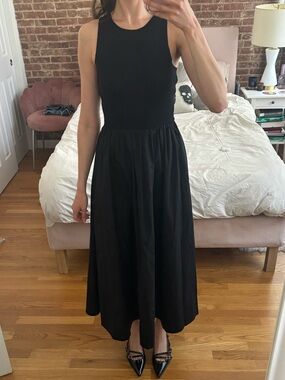 Black Sleeveless Midi Dress - Classic A-Line NEVER WORN